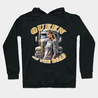 Queen of the Road truck driver Hoodie